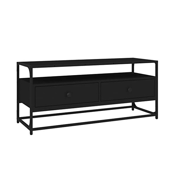 vidaXL Meuble TV chêne fumé 80x35x45 cm Bois dingénierie