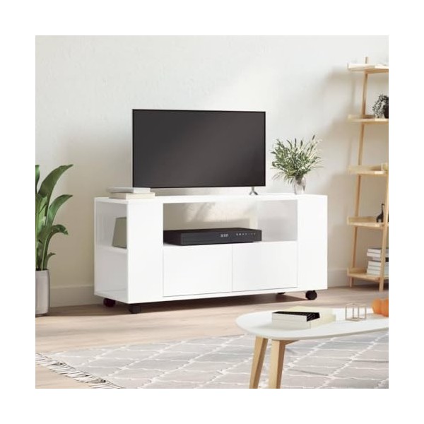 VEEKI Meuble TV, Meuble TV Suspendu, Meuble TV Industriel, Meuble TV Bois, Meuble Chambre, Convient pour Salon ou Chambre, Bl