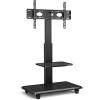 RFIVER Blanc Support TV Pied sur Roulette avec Support Pivotant et Réglable Hauteur pour Télé et Ecran Plasma de 32 à 70 Pouc