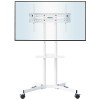BONTEC Support TV sur Pied Meuble Universel Mobile pour Télévision Plasma/LCD/LED/OLED de 32-85 Pouces, roulettes, Charge Max