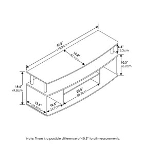 Furinno Jaya Grand Centre de Divertissement pouvant contenir jusquà 55 téléviseurs, PVC Bois dingénierie Plastique, Pin Amb