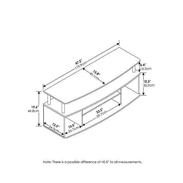 Furinno Jaya Grand Centre de Divertissement pouvant contenir jusquà 55 téléviseurs, PVC Bois dingénierie Plastique, Pin Amb