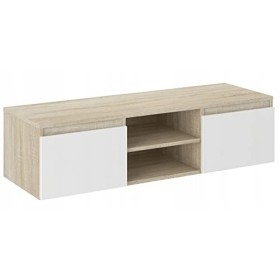GOREME | Meuble Bas TV Contemporain Salon/séjour 120x40x36 | 2 niches 2 Portes | Rangement Moderne matériel Audio/Video/Gamin