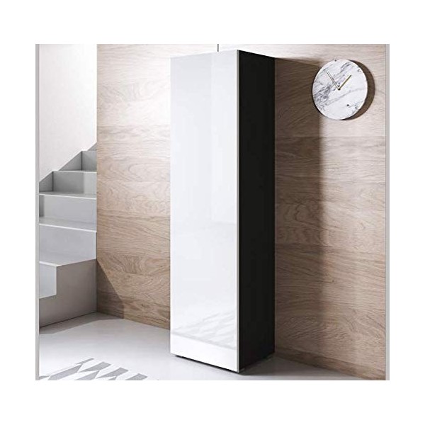 MB Muebles Bonitos | Armoire Vitrine Meuble de Rangement Luke V4 | Largeur 40 x Hauteur 167 x Profundeur 29 cm | Meuble en Mé