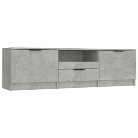BaraSh Meuble TV Gris béton 140x35x40 cm Bois dingénierie,Meuble TV,Meuble TV Moderne,Meuble De Salon