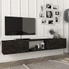 [en.casa] Meuble TV Support Télé avec Compartiments Fermés et Ouverts Banc Télévision avec Espace de Rangement Stockage pour 