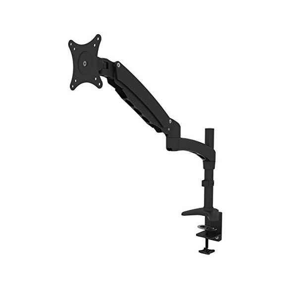 HFTEK® DS124D Blanc Dual Double Support de Bureau pour 2 écran Support de Table pour Moniteur 15-27 Pouces avec VESA 75/100