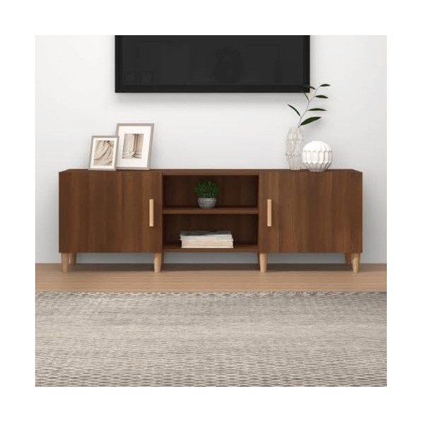 Meuble TV,Étagère TV Flottante, Support de Télévision Flottant Fixé au Mur Centre de Console Multimédia de Divertissement Gra