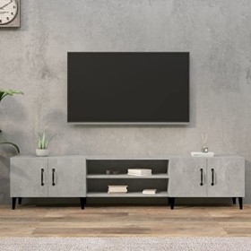 WREWING Meuble TV,Bas Table TV Support de Télévision en Bois pour Salon Chambre Salle à Manger,Support pour Téléviseur Jusqu’