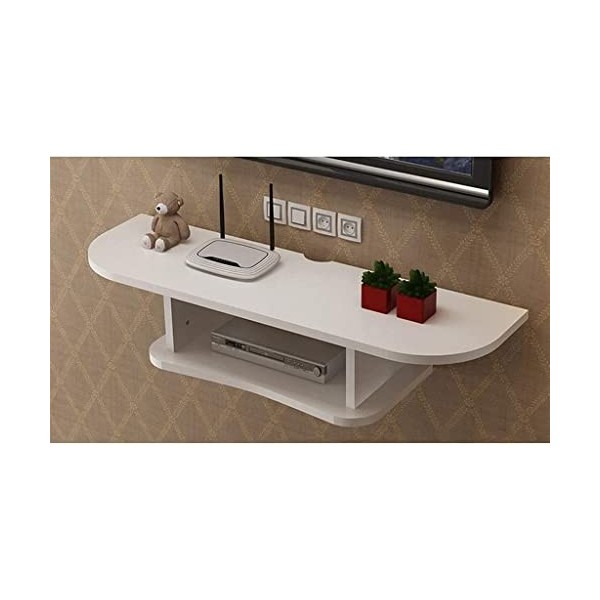 URBERY Étagère TV Murale Support TV Étagère Flottante Set Top Box Rack Routeur Lecteur DVD Console TV Cadre de boîte de Range