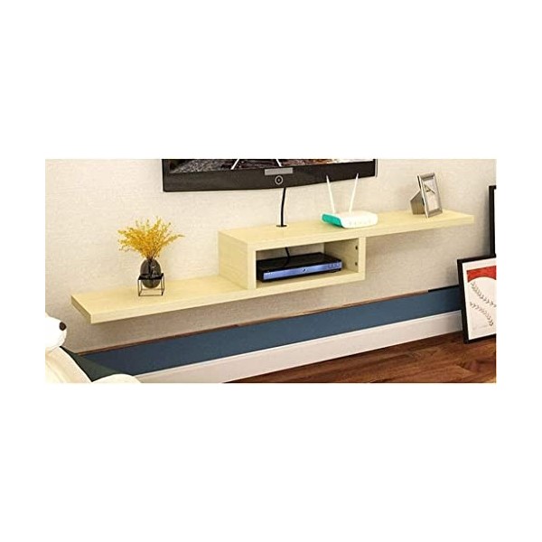 URBERY Étagère TV Murale Support TV Étagère Flottante Set Top Box Rack Routeur Lecteur DVD Console TV Cadre de boîte de Range