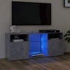 FAMIROSA Meuble TV LED, Meuble TV avec lumières LED Noir 120x30x50 cm