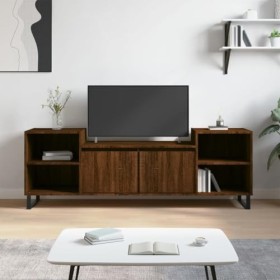 vidaXL Meuble TV, Armoire de Télévision avec 6 Compartiments, Meuble Télé avec Portes Salon Salle de Séjour, Moderne, Chêne M