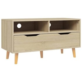 Meuble TV Chêne Sonoma 90x40x48,5 cm Aggloméré - Banc TV, Meuble TV Suspendu, Convient pour Salon ou Chambre