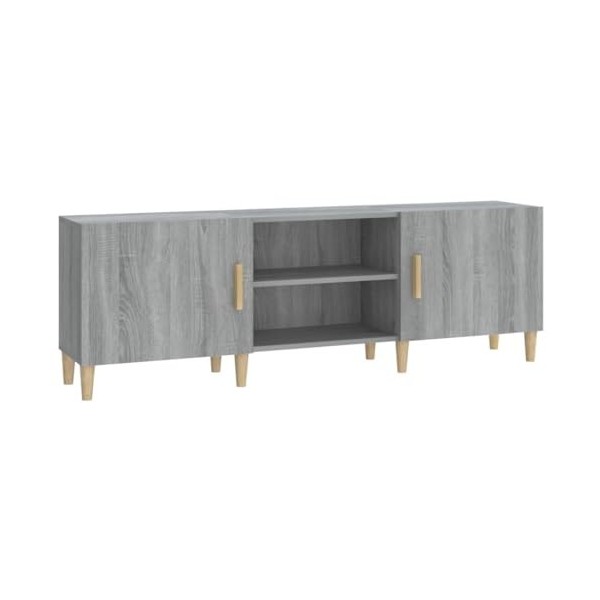 Meuble TV Sonoma Gris 150x30x50 cm Bois dingénierie - Banc TV, Meuble TV Suspendu, Convient pour Salon ou Chambre