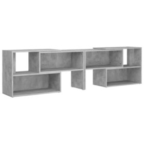 Meuble TV Gris béton 149x30x52 cm Aggloméré - Meuble Chambre, Support Télé pour Salon Salle à Manger Chambre, Style Industrie