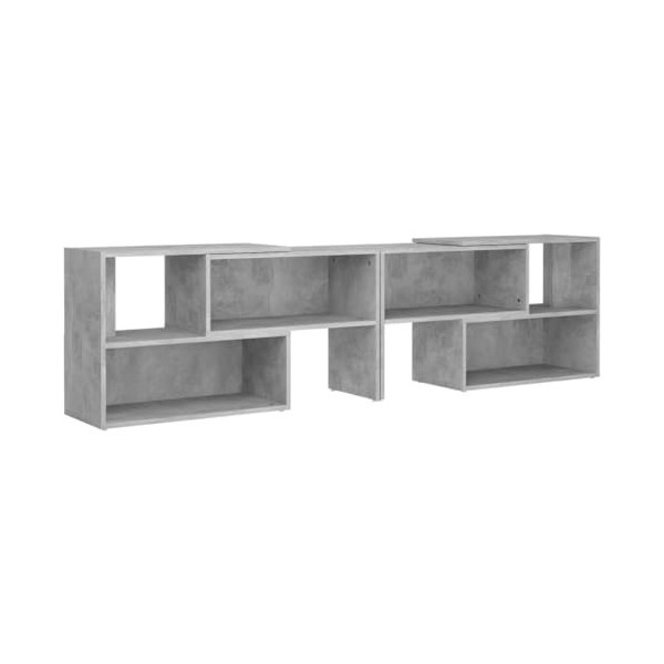 Meuble TV Gris béton 149x30x52 cm Aggloméré - Meuble Chambre, Support Télé pour Salon Salle à Manger Chambre, Style Industrie
