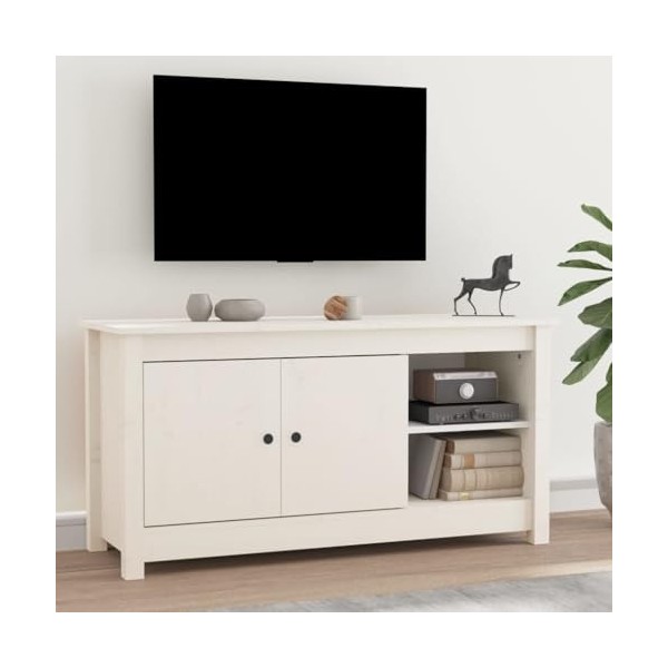 VEEKI Meuble TV, Meuble TV Suspendu, Meuble TV Industriel, Meuble TV Bois, Meuble Chambre, Convient pour Salon ou Chambre, Bl