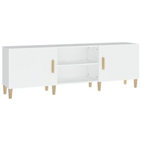 VEEKI Meuble TV, Meuble TV Suspendu, Meuble TV Industriel, Meuble TV Bois, Meuble Chambre, Convient pour Salon ou Chambre, Bl