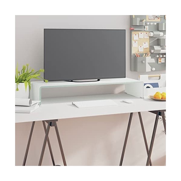 Chenshu Support pour Moniteur Support TV Support de Bureau Multimédia Montant de Support de Moniteur dordinateur Meuble TV/S