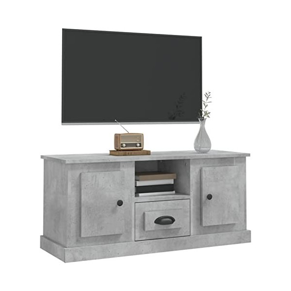 Tidyard Meuble TV en Bois Support de TV pour Salle à Manger, Chambre ou Salon chêne Marron 100x35,5x45 cm Bois dingénierie