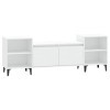 FAMIROSA Meuble TV Blanc 160x35x55 cm Bois dingénierie 30KG 