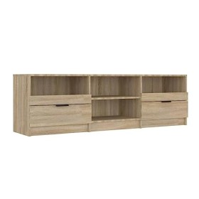 FAMIROSA Meuble TV Chêne Sonoma 150x33,5x45 cm Bois dingénierie 28.8KG 