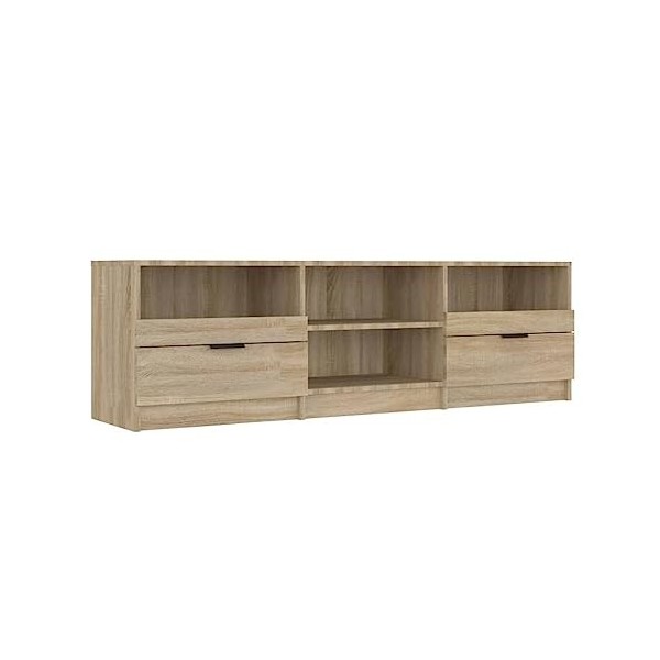 FAMIROSA Meuble TV Chêne Sonoma 150x33,5x45 cm Bois dingénierie 28.8KG 