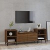 FAMIROSA Meuble TV Chêne Marron 160x35x55 cm Bois dingénierie 30KG 