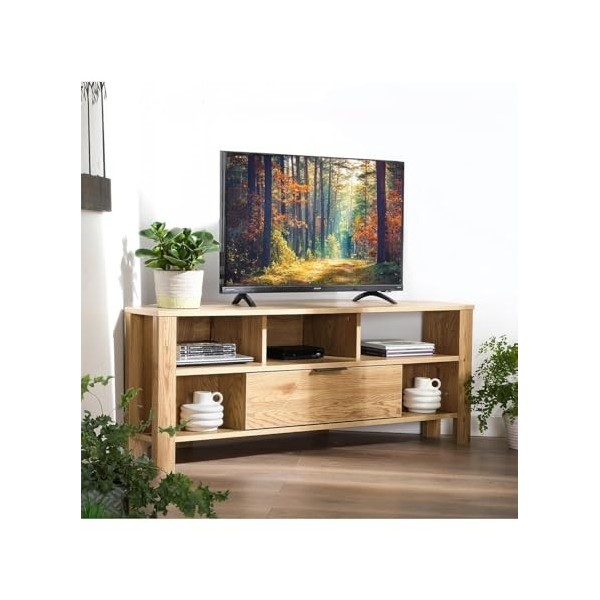 Calicosy Meuble TV dangle - Style Contemporain - Meuble Gain de Place - pour Salon - L120 x l40 x H45 cm