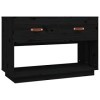 ZEYUAN Meuble TV Noir 90x40x60 cm Bois de pin Massif,Meuble TV,Meuble TV Moderne,Meuble de Salon