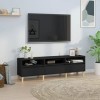 VEEKI Meuble TV, Meuble TV Suspendu, Meuble TV Industriel, Meuble TV Bois, Meuble Chambre, Convient pour Salon ou Chambre, No