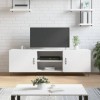 VEEKI Meuble TV, Meuble TV Suspendu, Meuble TV Industriel, Meuble TV Bois, Meuble Chambre, Convient pour Salon ou Chambre, Bl