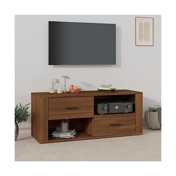 VEEKI Meuble TV, Meuble TV Suspendu, Meuble TV Industriel, Meuble TV Bois, Meuble Chambre, Convient pour Salon ou Chambre, Ch
