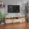VEEKI Meuble TV, Meuble TV Suspendu, Meuble TV Industriel, Meuble TV Bois, Meuble Chambre, Convient pour Salon ou Chambre, ch