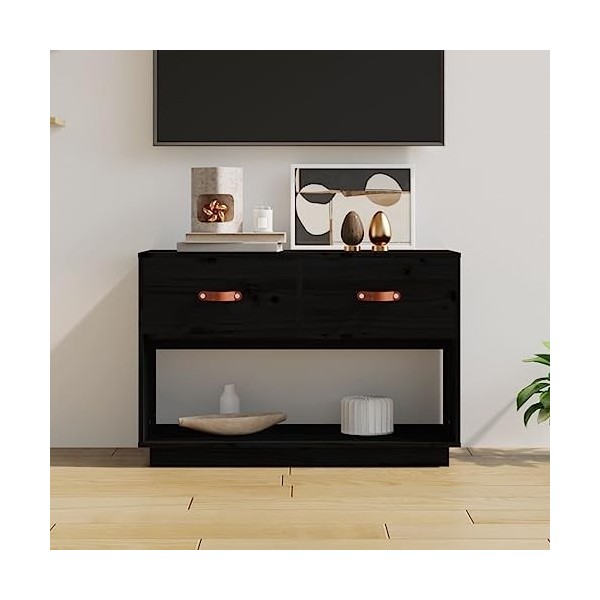 VEEKI Meuble TV, Meuble TV Suspendu, Meuble TV Industriel, Meuble TV Bois, Meuble Chambre, Convient pour Salon ou Chambre, No