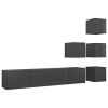 vidaXL Ensemble de Meubles TV Muraux Centres de Divertissement Armoires Flottantes de Salle de Séjour Rangement Sonoma Gris B