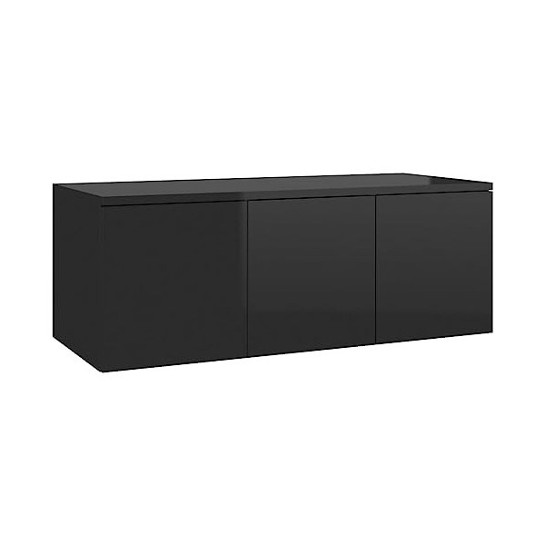 vidaXL Meuble TV Armoire Basse Meuble Divertissement Meuble Multimédia avec 3 Tiroirs Salon Maison Intérieur Blanc Brillant 8