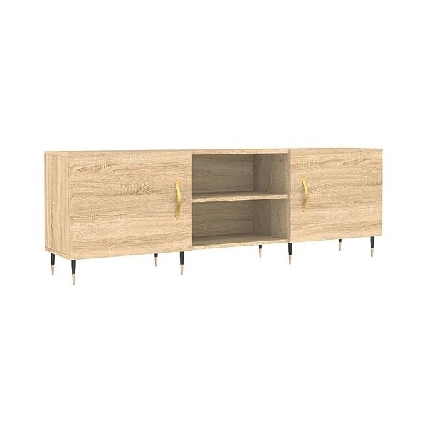 Camerina Meuble TV chêne Sonoma 150x30x50 cm Bois dingénierie,Table TV,Ensemble Meuble TV,Meuble TV