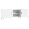 Camerina Meuble TV Blanc 150x30x50 cm Bois dingénierie,Table Basse Salon Meuble TV,Meuble TV,Table Basse LED Couleurs