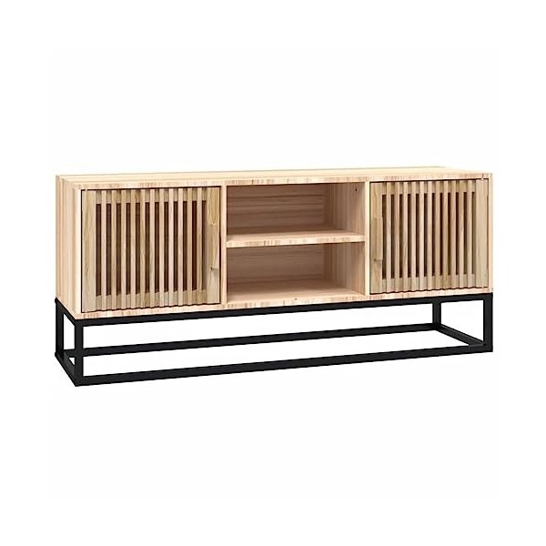 vidaXL Meuble TV 105x30x45 cm Bois dingénierie et Fer