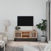 vidaXL Meuble TV 105x30x45 cm Bois dingénierie et Fer