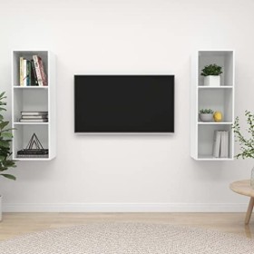 VEEKI Meuble TV, Meuble TV Suspendu, Meuble, Meuble TV avec Rangement，Meuble Industriel, Convient pour Salon ou Chambre, Meub
