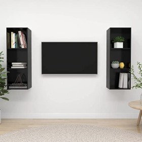 VEEKI Meuble TV, Meuble TV Suspendu, Meuble, Meuble TV avec Rangement，Meuble Industriel, Convient pour Salon ou Chambre, Meub