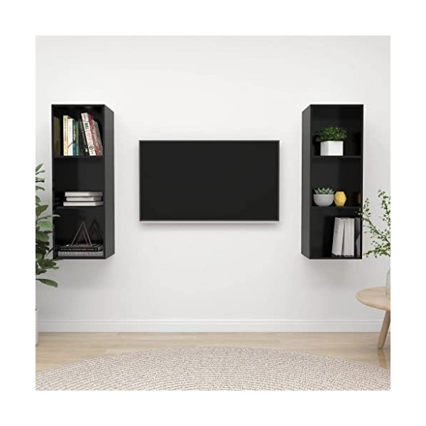 VEEKI Meuble TV, Meuble TV Suspendu, Meuble, Meuble TV avec Rangement，Meuble Industriel, Convient pour Salon ou Chambre, Meub