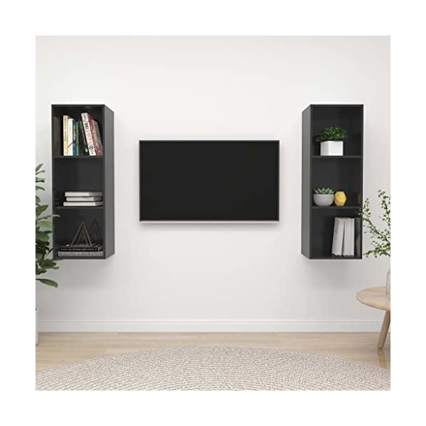 VEEKI Meuble TV, Meuble TV Suspendu, Meuble, Meuble TV avec Rangement，Meuble Industriel, Convient pour Salon ou Chambre, Meub