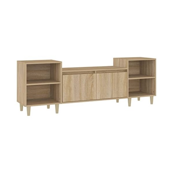 VEEKI Meuble TV, Meuble TV Suspendu, Meuble TV Industriel, Meuble TV Bois, Meuble Chambre, Convient pour Salon ou Chambre, Ch