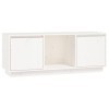 Camerina Meuble TV Blanc 110,5x35x44 cm Bois de pin Massif,Meuble TV,Meuble TV Moderne,Meuble de Salon