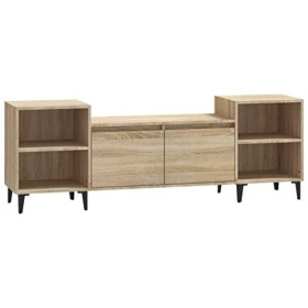 FAMIROSA Meuble TV Chêne Sonoma 160x35x55 cm Bois dingénierie 30KG 