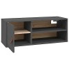 Metrile 80 x 30 x 30 cm - Armoire murale à 4 compartiments - Pour TV, salon, meuble TV - Bois de pin massif - Marron miel